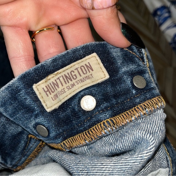 HOLLISTER HUNINGTON Low Rise Slim Straight Jeans Buttonfly 32x32 Casual Stretch - Picture 2 of 9